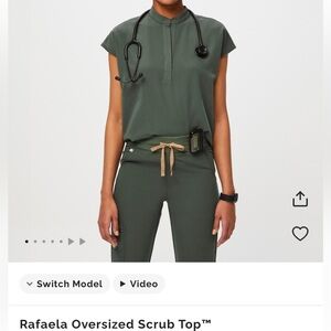 FUGS Rafaella Scrub Top in MOSS